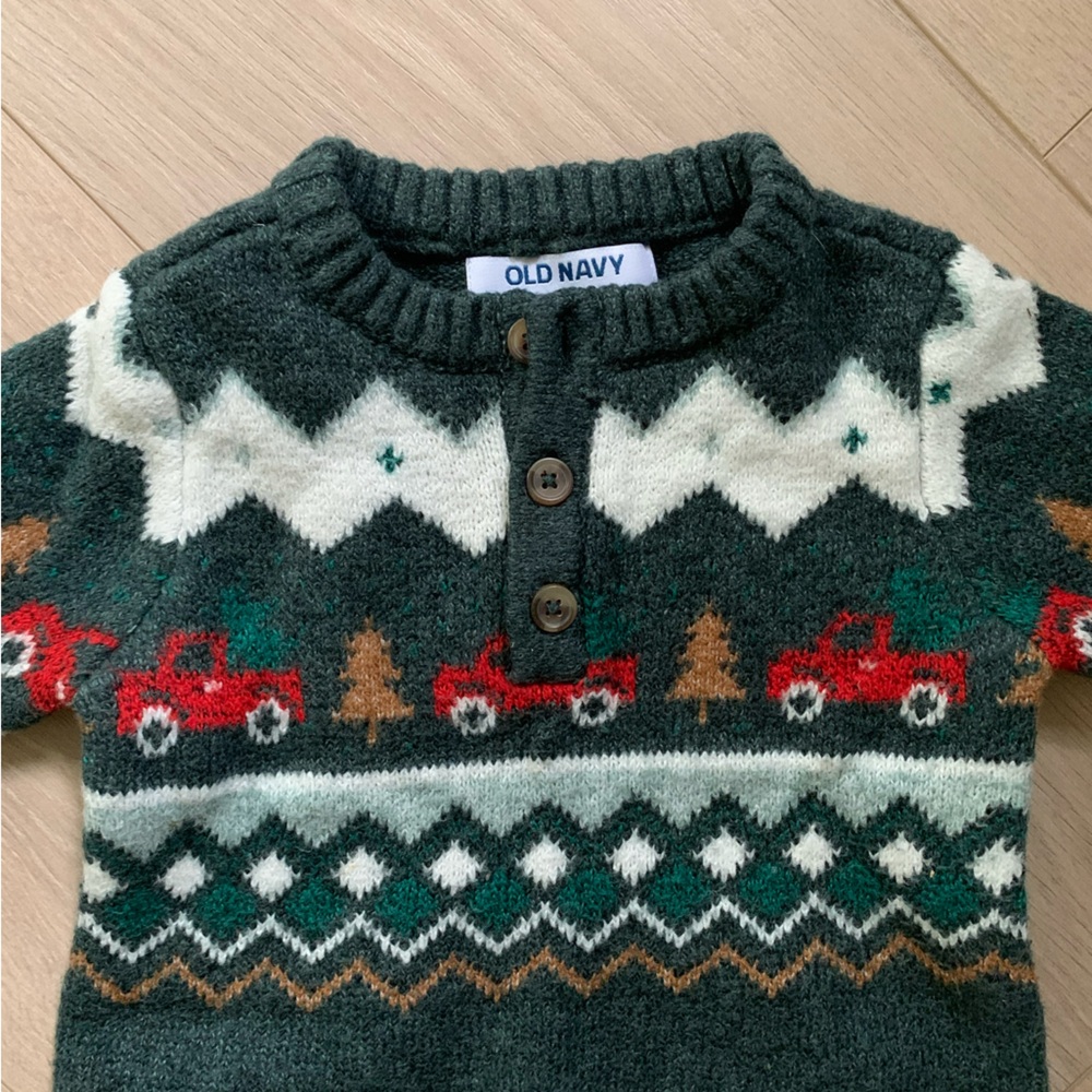 Old Navy holiday knit onesie
